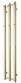 TVS Plus 3 h�ndkl�det�rrer - 26,5x140 cm - Poleret messing/Guld