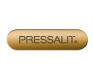 Pressalit Style designemblem med logo 2 stk - B�rstet messing
