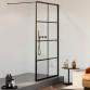 Lavabo Walk In fast brusev�g - Klar glas/Mat sort - 90 cm