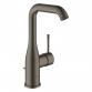 Grohe Essence New L hndvaskarmatur m/bundventil og svingtud - Brstet hard graphite