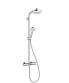 Hansgrohe Crometta 160 Showerpipe - Krom/hvid - ECOsmart