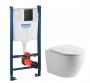 Lavabo Studio RIMless toiletpakke inkl. sde m/soft-close, cisterne og mat sort betjening