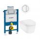 hansgrohe EluPura S toiletpakke inkl. lav cisterne, hvid betjening og s�de