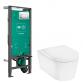 hansgrohe EluPura S rimless v&aelig;gh&aelig;ngt toilet inkl. s&aelig;de, cisterne og betjening i krom