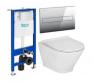 Laufen Roca Gap round RIMless toiletpakke inkl. sde m/softclose, cisterne og krom AW1 betjening