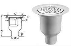 Purus Aflbsskl til Vinyl 110 mm med hvid rist