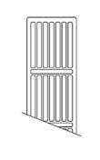 Til C4 og C6 radiator, type 22, hvid RAL 9016 radiator toprist 800mm