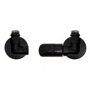 Kriss Corner Rum Plus ventilsæt m/rumtermostat - Højre - Sort Kriss Corner Rum Plus ventilsæt m/rumtermostat - Højre - Sort