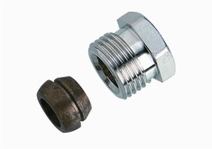 Danfoss klemfitting stl og kobberrr - 3/8 12 mm