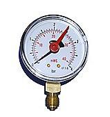 Manometer 63 MM 4 Bar 1/4 M/bar/meter Skala