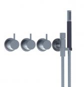 Vola 5471R-00 karbatteri m/termostat og håndbruser - Krom