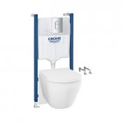 Grohe Solido Euro toiletpakke m/sæde, cisterne og betjening i krom