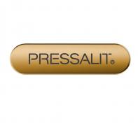 Pressalit Style designemblem med logo 2 stk - B�rstet messing