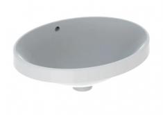 Geberit Variform 55 oval hndvask t/nedfldning - Med overlb