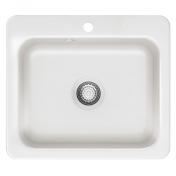 Lavabo Juna 57 kkkenvask i keramik - Hvid/krom