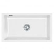 Lavabo Mera 80 U porcelnskkkenvask m/krom aflb - Hvid