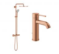 Grohe Essence & Euphoria komplet pakke til bad - Brstet Warm Sunset