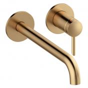 Damixa Iris h�ndvaskarmatur til indbygning m/Koldstart - 250 mm - B�rstet bronze