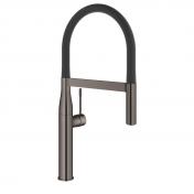 Grohe Essence New kkkenarmatur m/profi-bruser - Poleret hard graphite