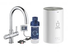 Grohe Red Duo II Nordic kkkenbatteri m/3L vandvarmer og C-tud - Krom