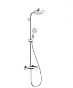 Hansgrohe Crometta 160 Showerpipe - Krom/hvid - ECOsmart Hansgrohe Crometta 160 Showerpipe - Krom/hvid - ECOsmart
