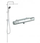 Grohe komplet brusesystem m/hovedbruser - Krom