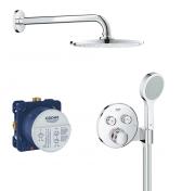 Grohe SmartControl Rainshower 210 komplet brusesystem til indbygning m/ integreret bruseholder