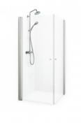 Casse Spirit Ret hjrne 80x80 cm klar glas/blank alu