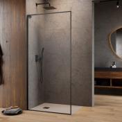 Str�mberg Walk-in 305 fast brusev�g 100 cm - Venstre - Klar glas/gunmetal