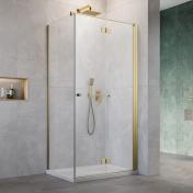 Str�mberg Noma 195 fastv�g med folded�r 900mm - H�jre - B�rstet messing