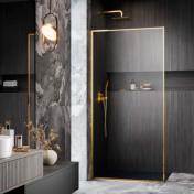 Str�mberg Walk-in 305 fast brusev�g 70 cm - Venstre - Klar glas/messing