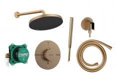 hansgrohe ShowerSelect Comfort S komplet brusesystem til indbygning - Brstet bronze