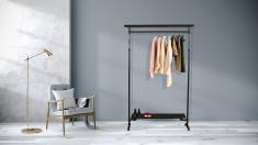 Simple Racks Copenhagen fritstende tjsystem - 2 hylder - Sort tr