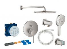 Grohe Essence komplet brusesystem med Rainshower 310 hovedbruser & SmartActive hndbrus til indbygning - Supersteel