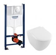 Villeroy & Boch Subway 2.0 m/RIMless og C+ toiletpakke inkl. sde m/soft-close, cisterne og krom betjening