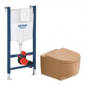 Duravit Balcoon DuraShield toiletpakke i terra m/sæde, cisterne og betjening i hvid