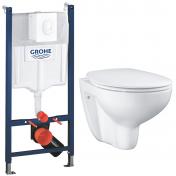 Grohe Bau Rimless toiletpakke inkl. sde m/softclose, cisterne og hvid betjening