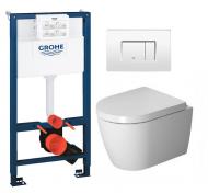 Duravit Me by Starck Compact Rimless toiletpakke inkl. sde m/soft-close, mellem cisterne og hvid betjening