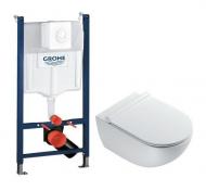 Catalano mat hvid Sfera newflush rimless toiletpakke inkl. sde/soft-close, cisterne og hvid betjening