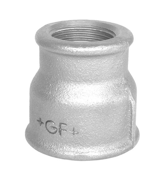 GF Gavaniseret formmuffe - Muffe/Muffe - 1/2" - 3/8"