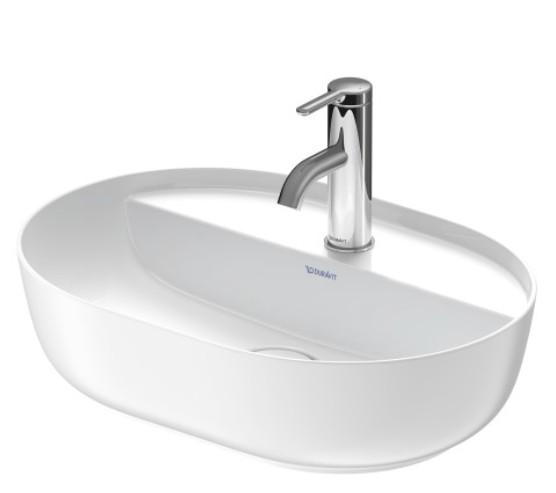 Duravit Luv 50 fritstående bowlevask - 1 hanehul - Mat hvid