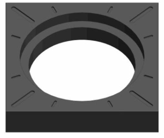 Lauridsen 425 x 110 mm firkantet karm m/ fals - Høj model