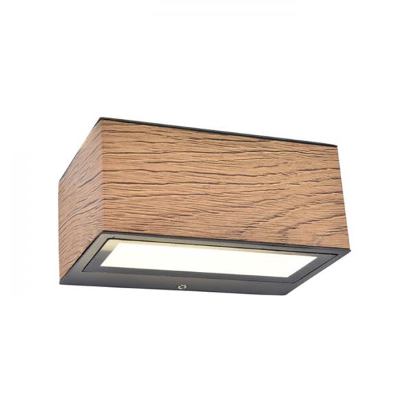 Lutec Architectural Gemini udendørslampe til væg - Trælook