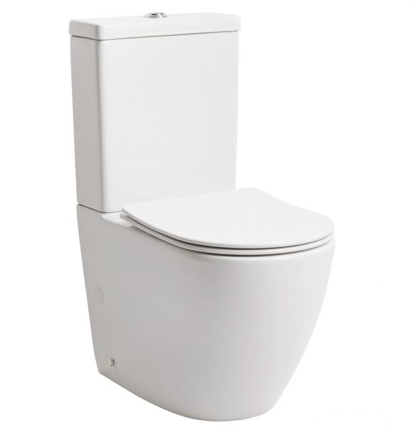 Lavabo Studio Back-To-Wall toilet m/soft close sæde Rimless - Hvid