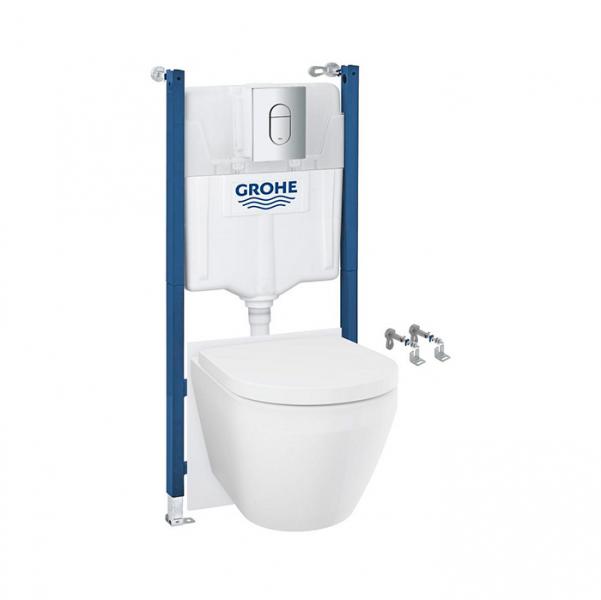 Grohe Solido Euro toiletpakke m/sæde, cisterne og betjening i krom Grohe Solido Euro toiletpakke m/sæde, cisterne og betjening i krom