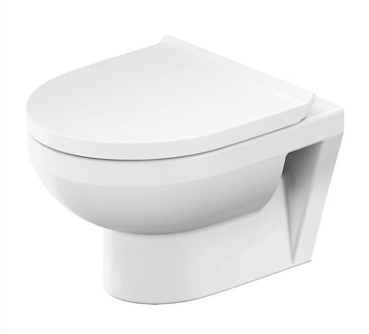 Duravit No.1 Compact Rimless væghængt toilet inkl. toiletsæde m/softclose og Wondergliss