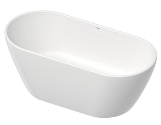 Duravit D-Neo fritstående badekar 1600 x 750 mm - Mat hvid