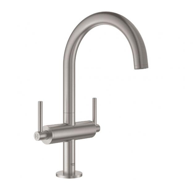 Grohe Atrio New håndvaskarmatur m/ pop-up bundventil - Supersteel