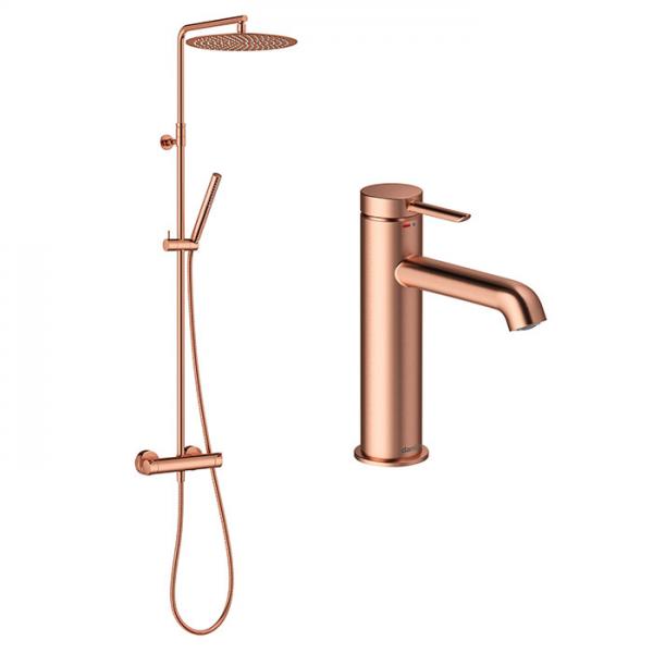 Damixa Iris komplet pakke til badev&aelig;relse - B&oslash;rstet kobber