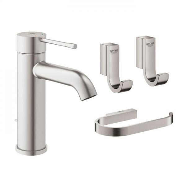 Grohe Essence & Selection vandhane m/tilbehør - Supersteel Grohe Essence & Selection vandhane m/tilbehør - Supersteel